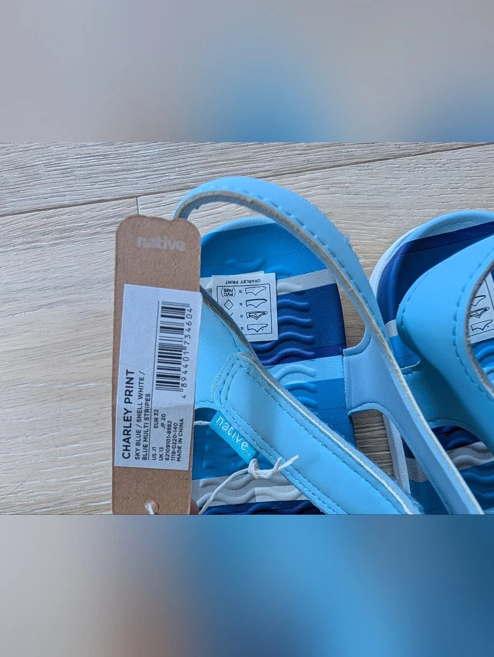 Nwt Native Charley Sandals Light Kids Sandals Blue